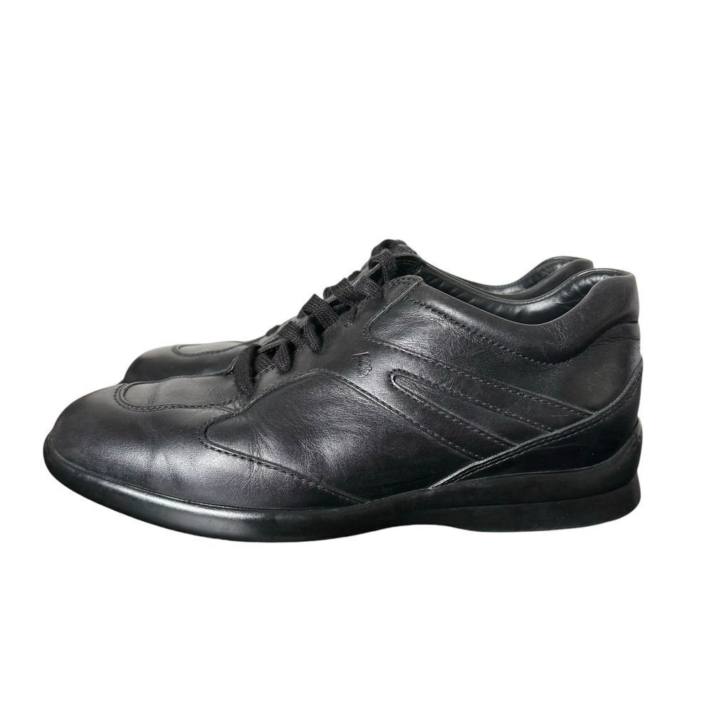 Tod's Sneakers Men Size 6 US‎ 7 Black Leather Lace Up Shoes Made in Italy